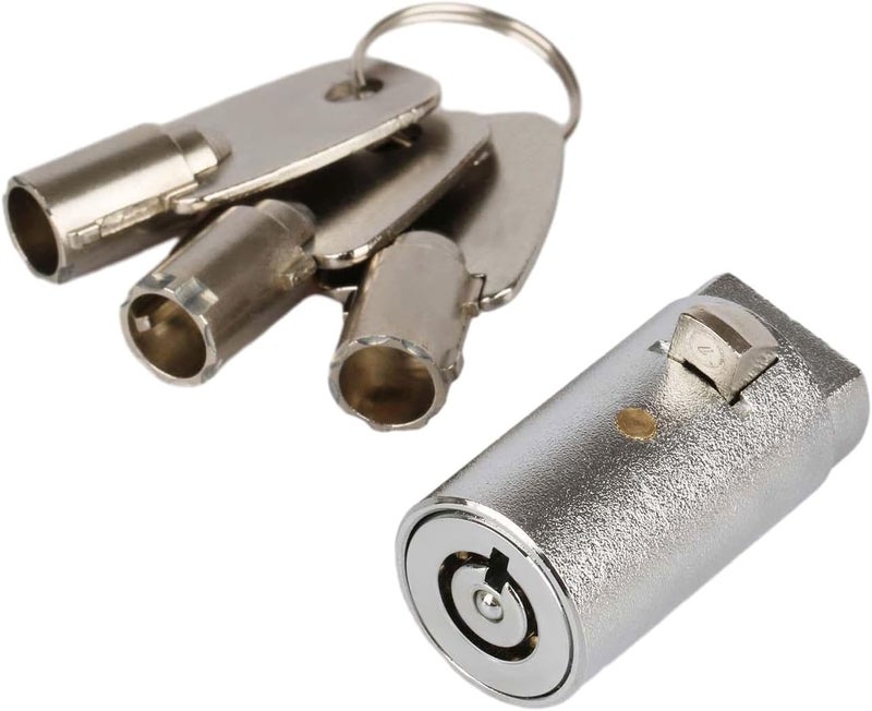 Goodheng locks Vending Machine Lock,7 Pins Cylinder Lock with Tubular Same Key for Soda Vending Machine,Coke Snack Machine,Coffee Maker,Candy Machine,Key aliked Number 1087,1 Set - Image 1